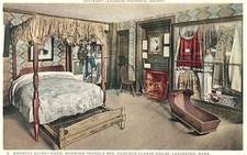 Dorothy Quincy Room Trundle Bed Hancock-Clarke House Lexington Vintage Postcard