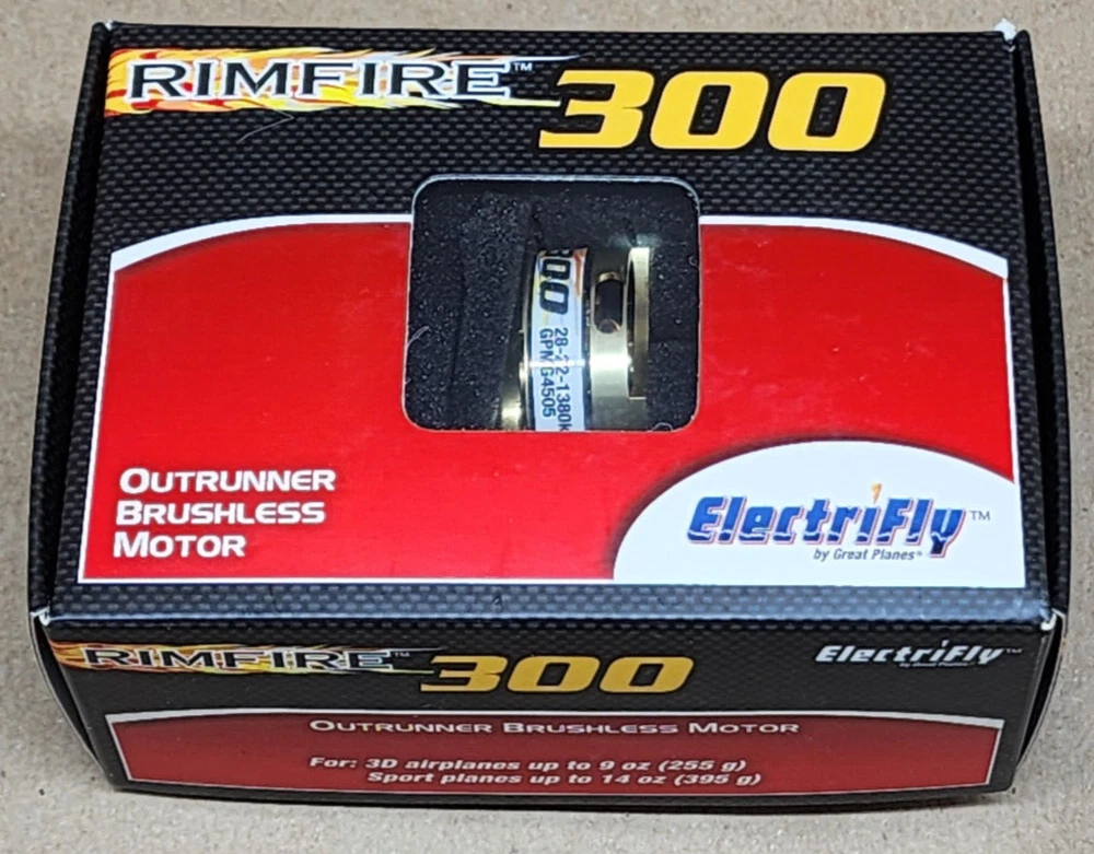 GENUINE ELECTRIFLY RIMFIRE 300 28 22 1380 OUTRUNNER BRUSHLESS RC PLANE MOTOR