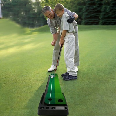 Indoor Golf Putter Trainer Set Golf Practice Putting Mat Golf
