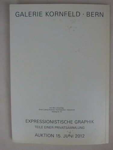 Galerie Kornfeld Auction Catalog Expressionist Graphic Drawings Bern 15 June '12 - Picture 6 of 6