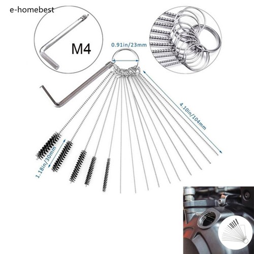 New 31pcs Carburetor Carbon Dirt Jet Remove Clean Needles Brushes Tool Kits Set - Bild 13 von 15