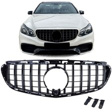 Sport Kühlergrill Schwarz Glanz passt für Mercedes E W212 S212 Facelift 13-16