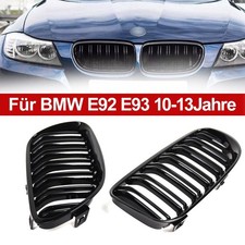 F�r BMW 3er E92 E93 Coup�/Cabrio 10-13 Nieren K�hlergrill Glanz Schwarz Grill