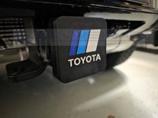 Toyota Retro Blue Black Tow Hitch Cover For 2 Tow Hitch Waterproof