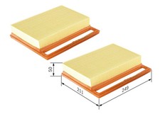 BOSCH Luftfilter 1 987 429 402 Filtereinsatz f&uuml;r MERCEDES MAYBACH R231 W222 W220