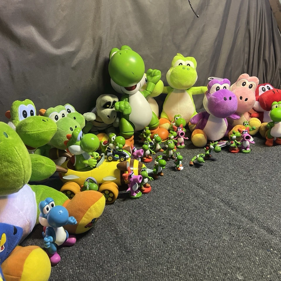 HUGE Nintendo Lot Of 34 Yoshi Plush & Figures Super Mario Bros. Vintage 80's-Now - Image 3 of 4