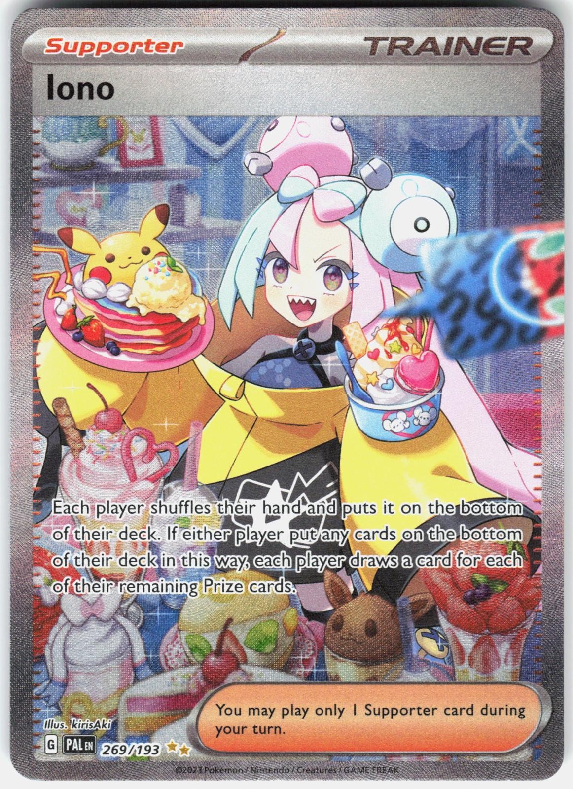 Pokemon Iono 269/193 Special Illustration Rare Paldea Evolved Pokemon Near Mint