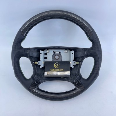 For SAAB 9-5 9-3 1998-2005 Sport Custom Real Carbon Fiber Leather Steering Wheel