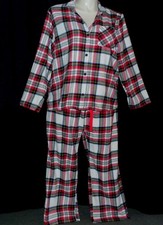 NEW SZ 2X OLD NAVY LONG TARTAN PLAID COTTON FLANNEL PAJAMAS PJS PANTS  JACKET
