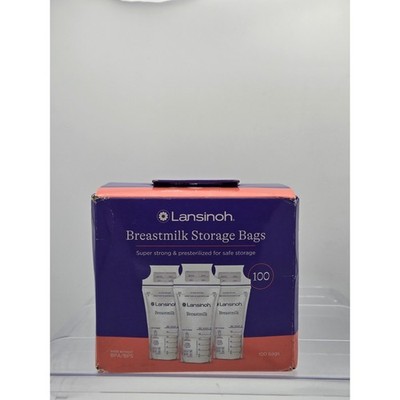 Lansinoh Breastmilk Storage Bags 100 Count Presterilized BPA BPS Free DoubleSeal