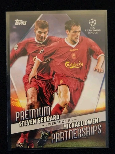 2022-23 Topps UEFA CC - Premium Partnerships #PP-12 Steven Gerrard Michael Owen