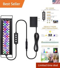 Fish Aquarium LED Light, 14W 24/7 Lighting Sunrise-Daylight-Moonlight Mode DI...