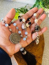 Hecate Dark Goddess Rosary Wicca Pagan Witch Opalite & Obsidian
