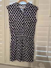 Gap Small Blue White Polka-Dot Dress Pockets Small