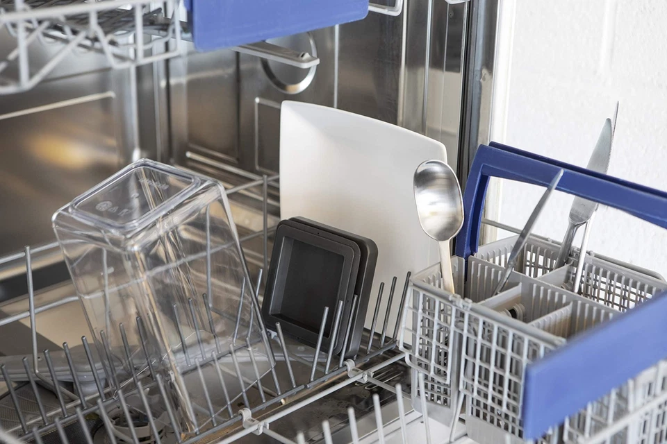 Gris oscuro 0,4 galones Brabantia sabroso + bote de comida - apilable y duradero Foto 4 de 4