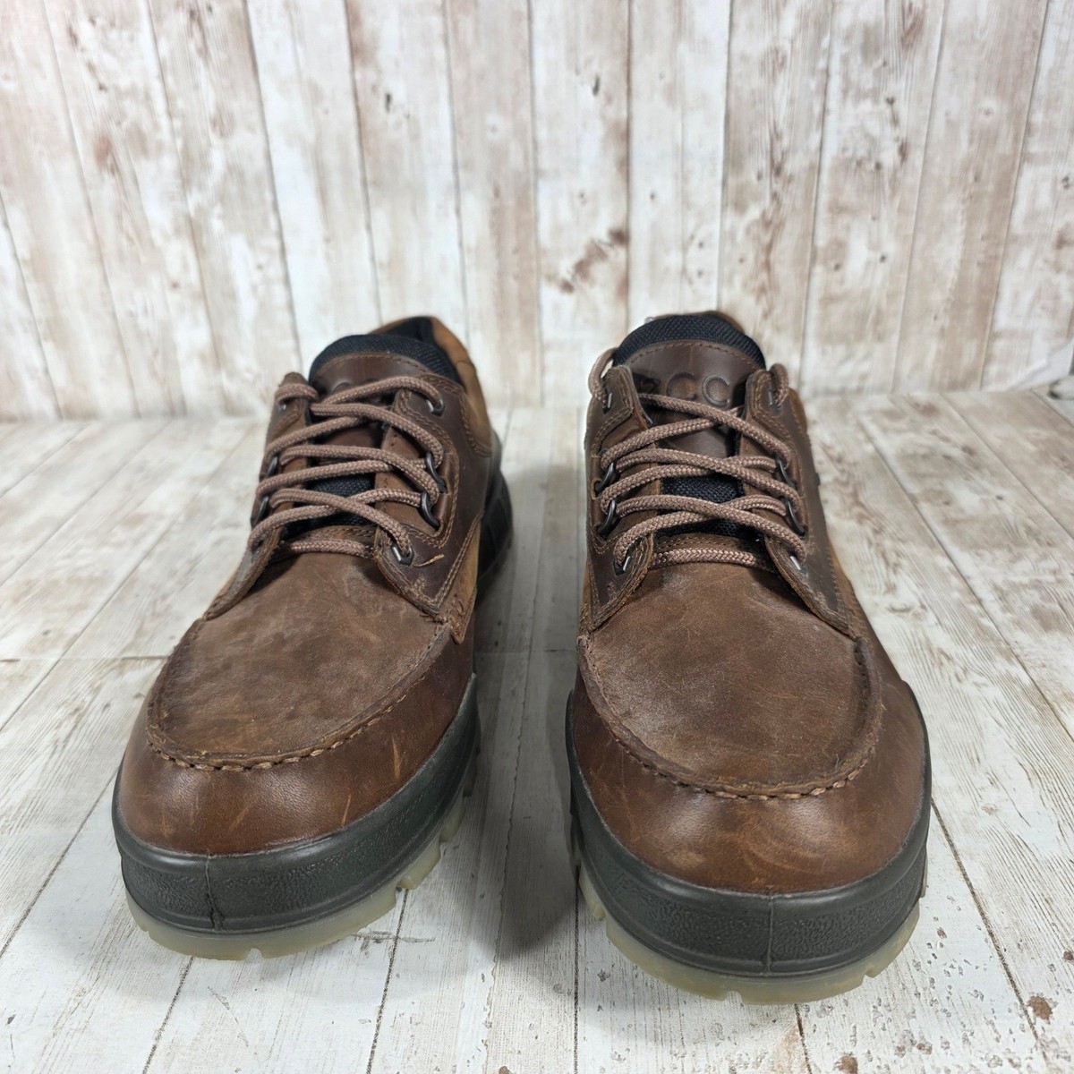ECCO track 25 Mens Brown Leather Gore-Tex Lace Up Hiking Shoes Size‎ 47 13 US Ecco Track 25 Gore-Tex Mid-Cut Boot (Men main image 2