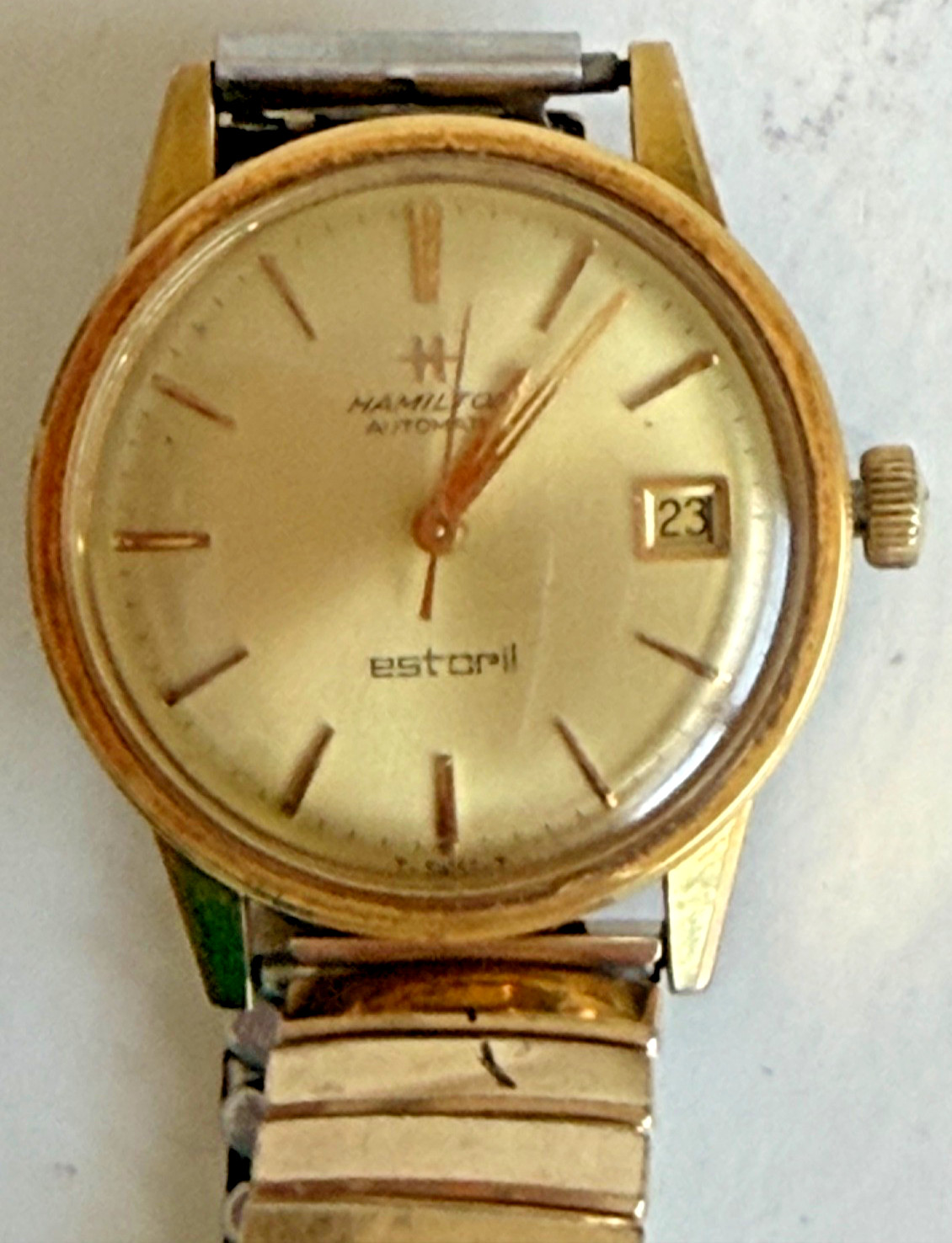 1960s Vtg Hamilton Estoril 300 Automatic Waterproof Swiss Watch 64003-4 Running