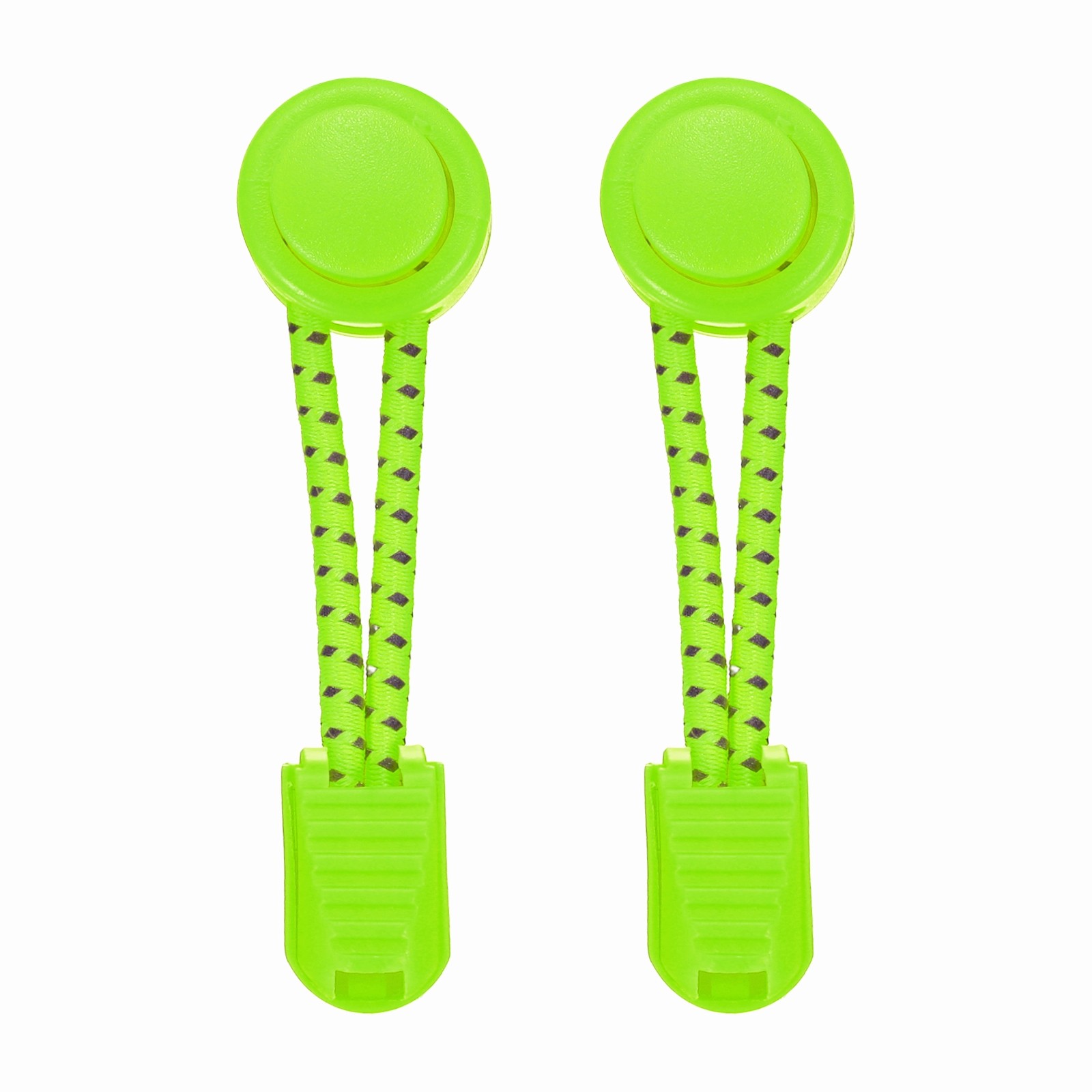 APL 2 Pezzi Lacci Elastici per Scarpe Senza Lacci per Scarpe per Adulti Punto Riflettente Giallo Neon