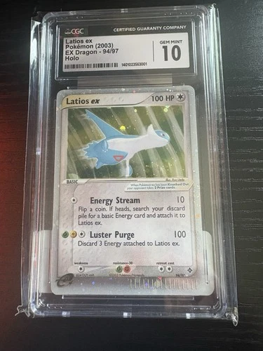 2003 POKEMON EX DRAGON #94 LATIOS EX-HOLO CGC 10 GEM MINT