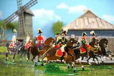 28MM FLAT ZINNFIGUREN ANTIQUE NAPOLEONIC GENERAL STAFF BEAUTIFUL