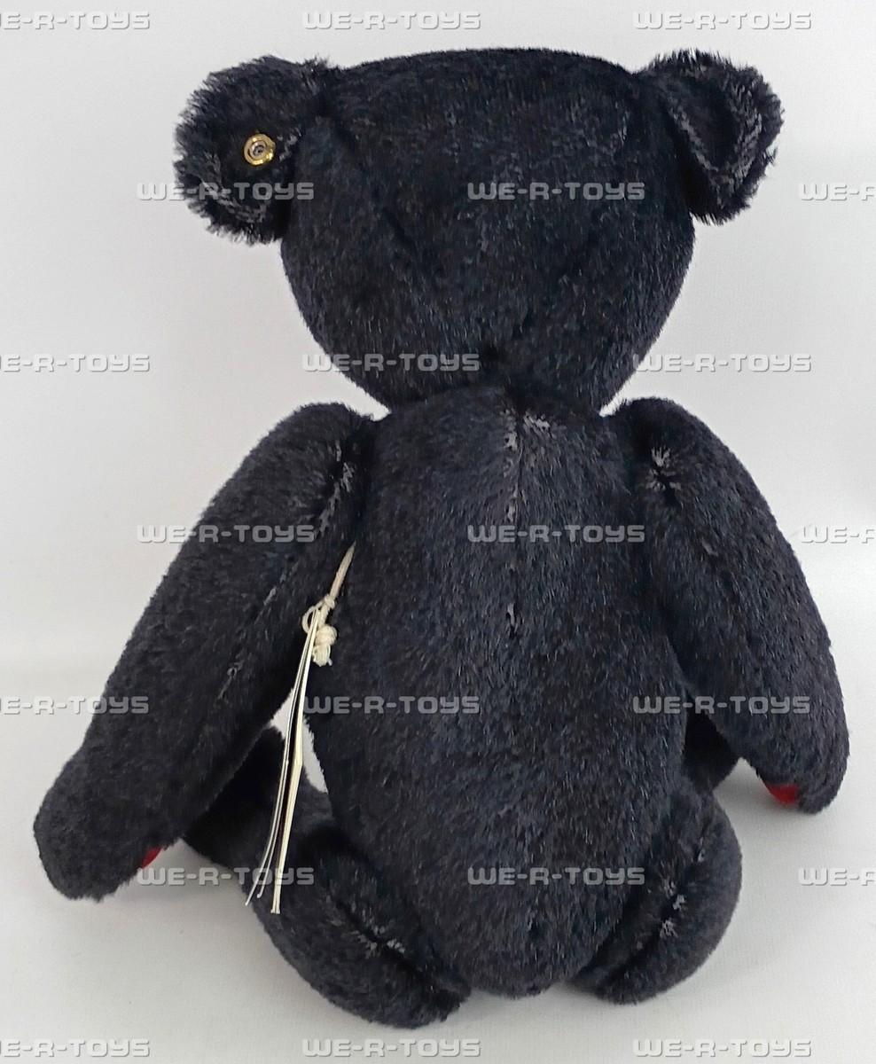Steiff Rocks! Queen Teddy Bear Black Mohair Red Velvet Paws