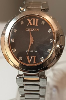 Citizen Capella Eco-Drive EX1516-52E Ladies Watch Two-Tone Rose Gold - Sapphire