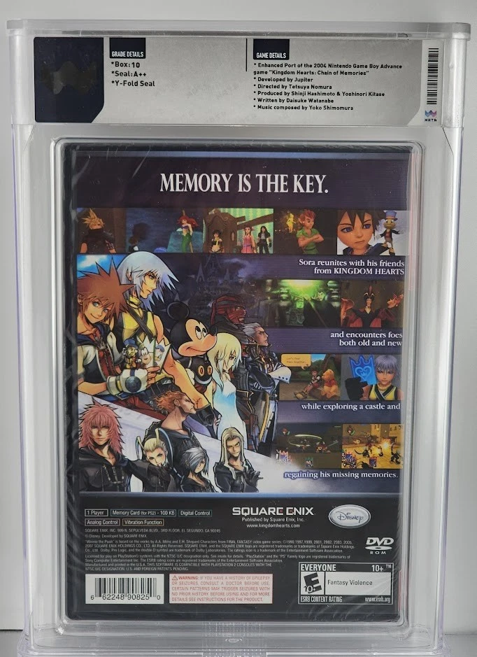 Kingdom Hearts Re: Chain of Memories Greatest Hits PlayStation 2 PS2 WATA 10 A++ - Image 2 of 2