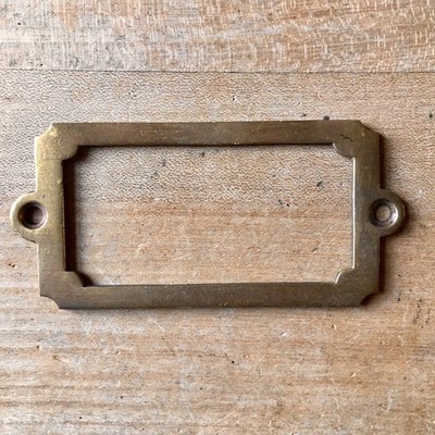 GWR BRITISH RAIL - Karteikartenhalter Namensschild Schubladenablage - ORIGINAL MESSING