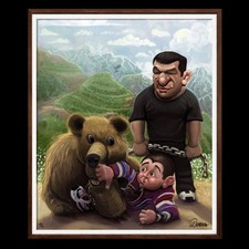 Abdulmanap & Khabib Nurmagomedov "The Bear" UFC Art Poster - Dosbrak Limited