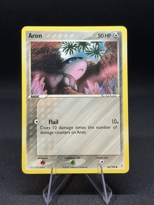 Aron 44/100 EX Crystal Guardians Pokémon TCG Vintage LP