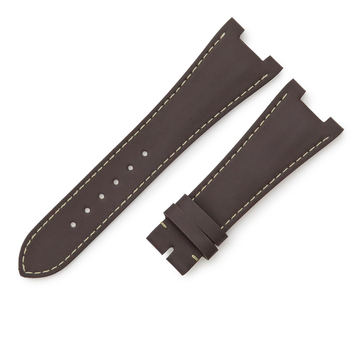 Patek Philippe Nautilus 25mm Genuine Leather Replacement Strap Brown