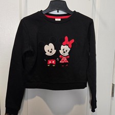 Disney Store Mickey  Minnie Mouse Cropped Sweatshirt sz S