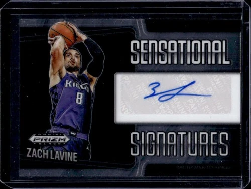 2024-25 Panini Prizm Black Zach LaVine Sensational Signatures Auto #SS-ZCH Kings