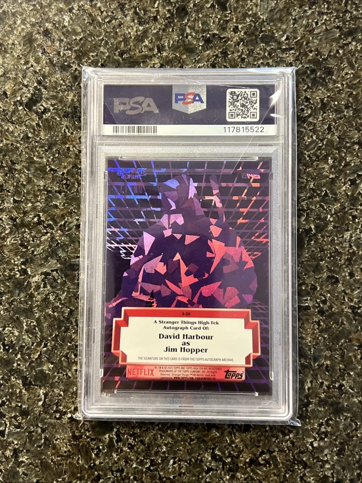 PSA Mint 9 2025 Stranger Things H/T David Harbour Purple Refractor 08/11 - Image 2 of 2