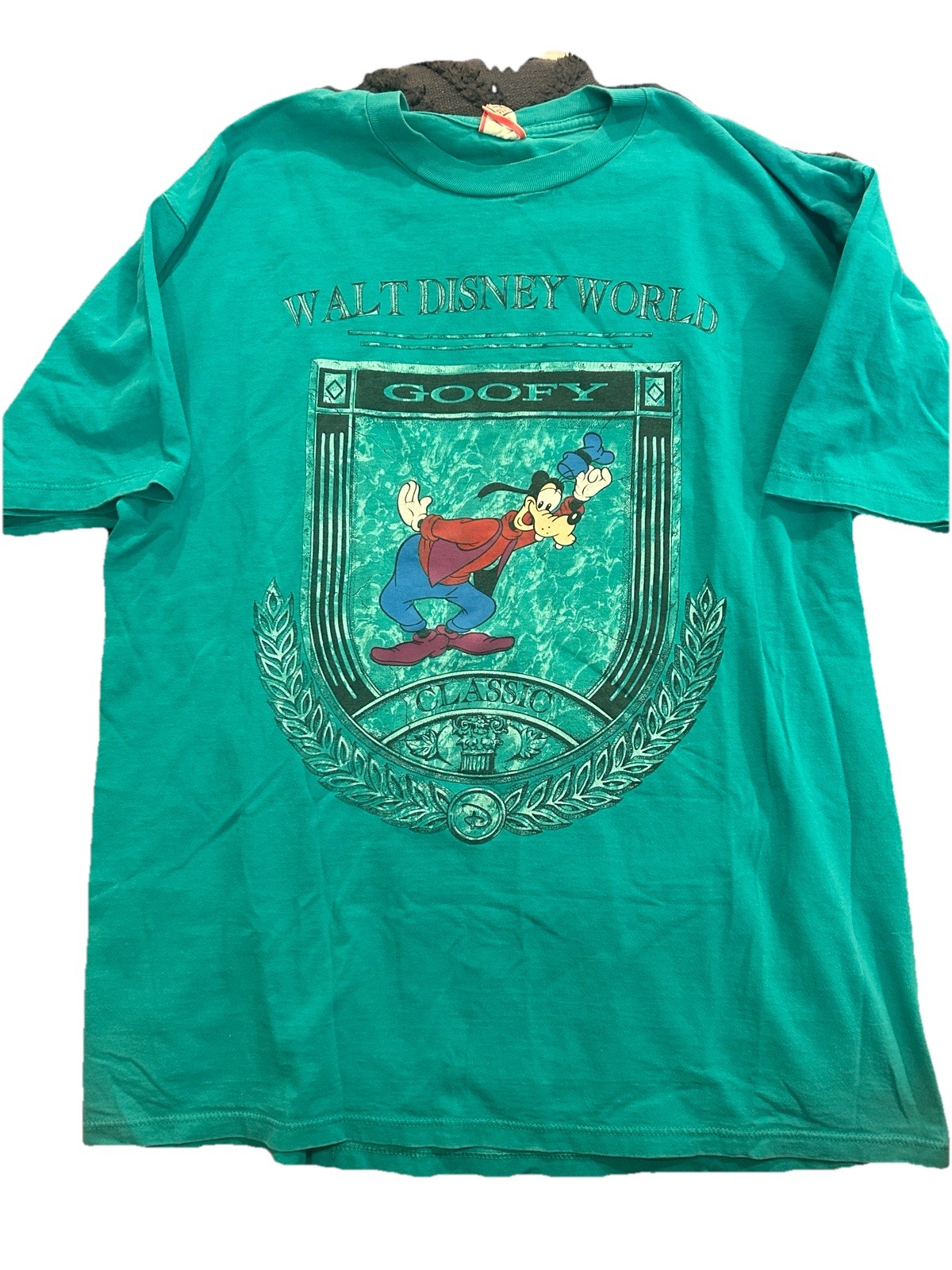Vintage 1990s Walt Disney Goofy Tshirt Size XL Teal Blue