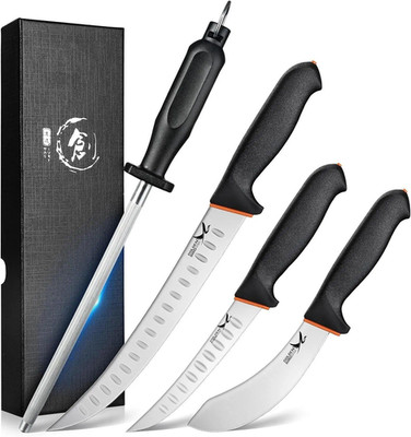 Golden Bird Butcher Knife Set - 4 Piece Professional BBQ Knife Set Include 6'' Bo