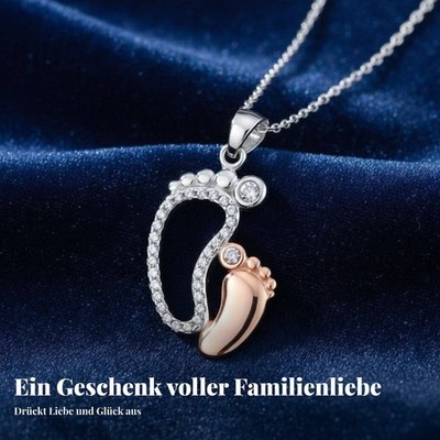Mutter-Kind-Halskette Symbol für Mutterliebe Mutter Kind Kette Zirkonia-besetzt