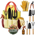 10Piece Gardening Tool Set with Tote Bag  Ergonomic, RustResistant Tools