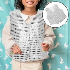 Boys Seqinsleeveless Vest Jazz Dance Attire Girls Dancewear Kids Costume