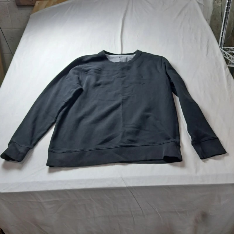 Crewneck Sweatshirt Black Charcoal Unbranded Size L Approx (measured) 10596
