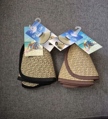enjoy life hat sw-027h black & brown 2 pices One Size Fits Most