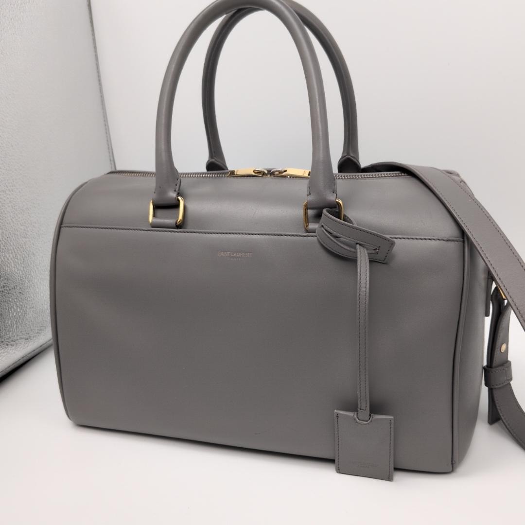 Borsa Saint Laurent 2 vie bambino borsone pelle grigio usata