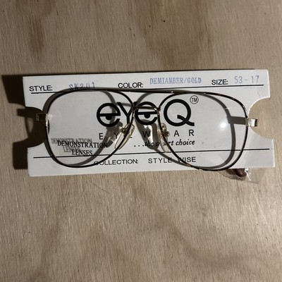 EYE Q Sw201 50-17-140 Gold Full Rim Aviator Eyeglass Frames Only
