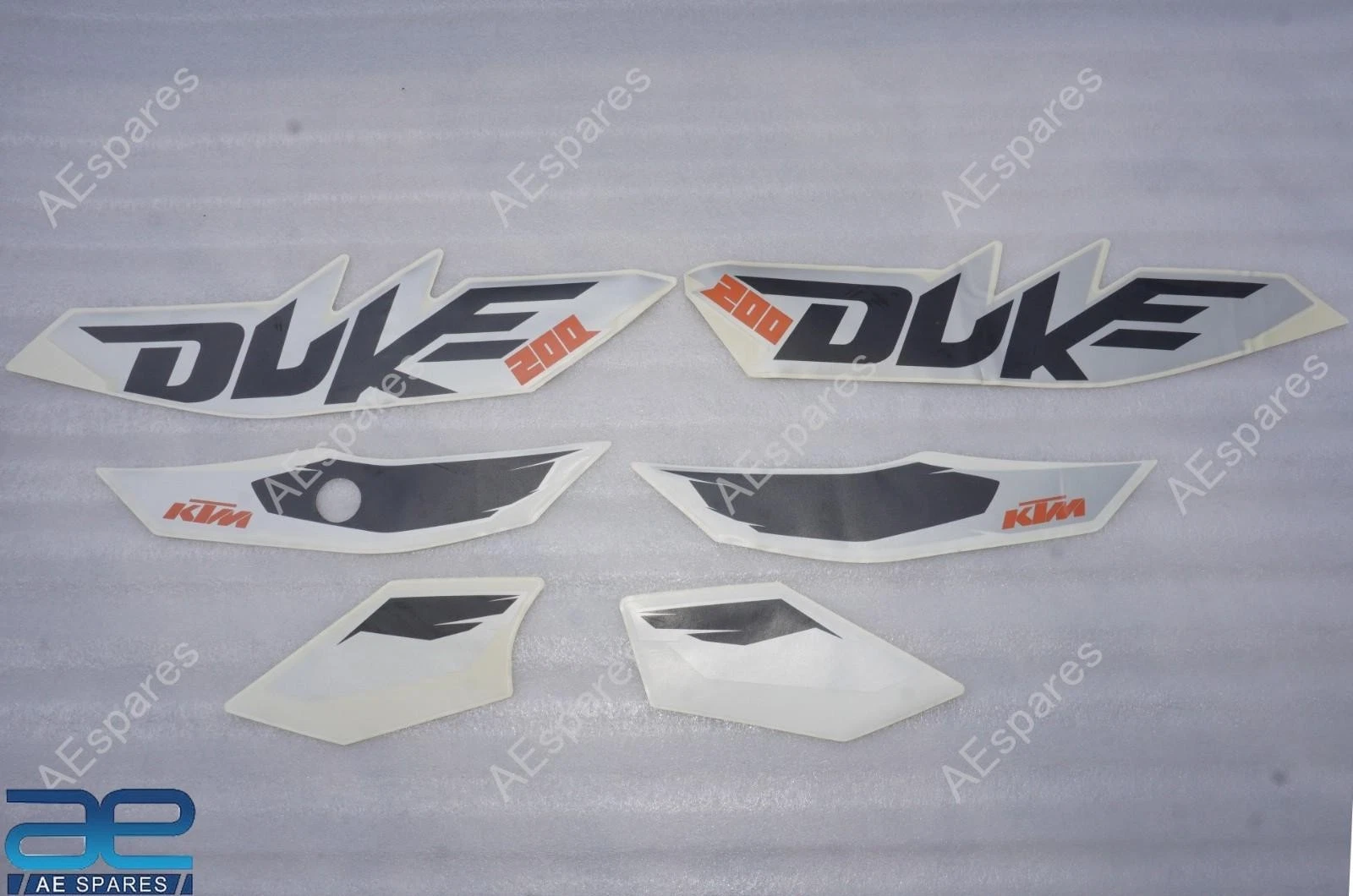 Full Graphics Decals Sticker Kit Black Tank Compatible With KTM Duke 200 view 2