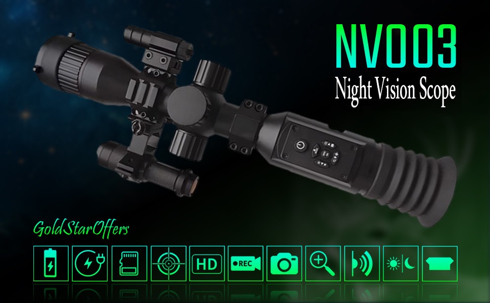 NV003 Night Vision Rifle Scope 8X Magnification With 7X Crosshairs