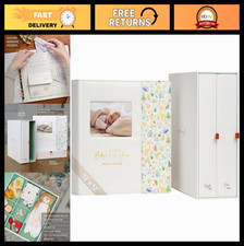 Timeless Leather Baby Memory Book  Keepsake Box - Milestone Photo Journal for A