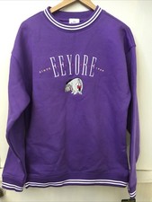 Disney Winnie the Pooh Eeyore Embroidered Pullover Sweatshirt Purple Size M NWT