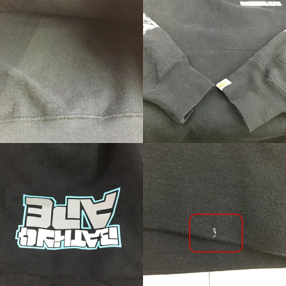 A BATHING APE (BAPE) Felpa con cappuccio A Bathing Ape Arm stampa logo taglia 2Xl colore nero usata 126 Street Suzuka