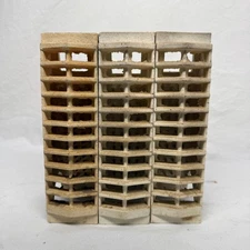 3 Vintage Dearborn Decorative 8" Ceramic Radiant Heater Brick Inserts