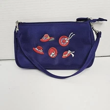 Red Hat Society Hand Bag Purple With Red Embroidered Hats